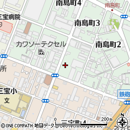 大阪府堺市堺区南島町3丁127周辺の地図