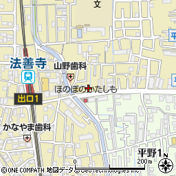 ほっかほっか亭　法善寺店周辺の地図