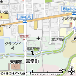 奈良県天理市富堂町76-17周辺の地図