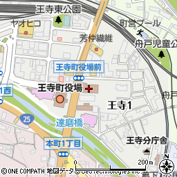 王寺郵便局周辺の地図