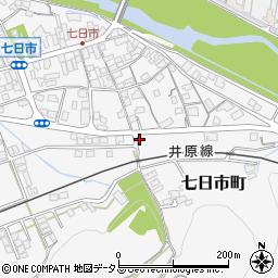 岡山県井原市七日市町周辺の地図
