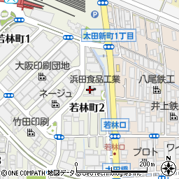 浜田食品工業大阪工場周辺の地図