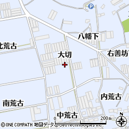 愛知県田原市小塩津町大切周辺の地図