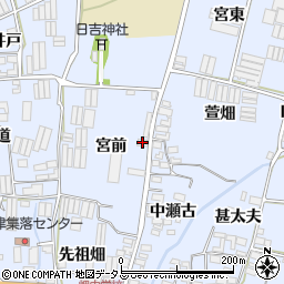 愛知県田原市小塩津町宮前1周辺の地図