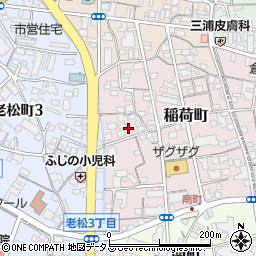 岡山県倉敷市稲荷町4-18周辺の地図