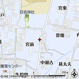 愛知県田原市小塩津町宮前周辺の地図