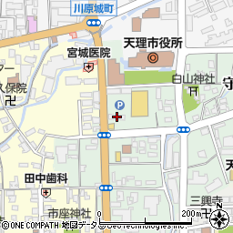 松屋天理店周辺の地図