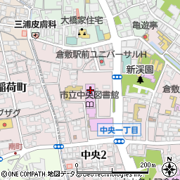倉敷市立自然史博物館周辺の地図