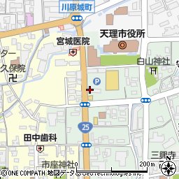 松屋天理店周辺の地図