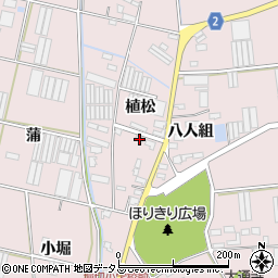 愛知県田原市堀切町植松周辺の地図