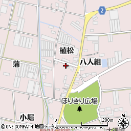 愛知県田原市堀切町（植松）周辺の地図