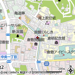 倉敷館公衆トイレ周辺の地図