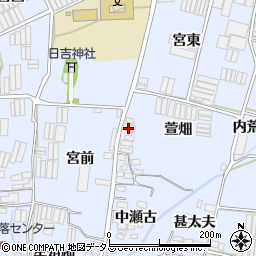 愛知県田原市小塩津町（萱畑）周辺の地図