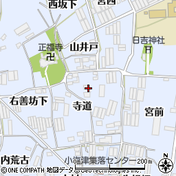 愛知県田原市小塩津町寺道周辺の地図