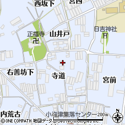 愛知県田原市小塩津町（寺道）周辺の地図