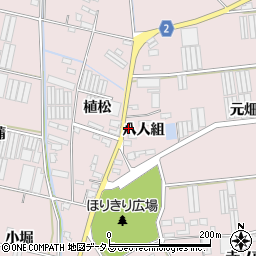 愛知県田原市堀切町八人組周辺の地図