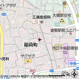 岡山県倉敷市稲荷町周辺の地図