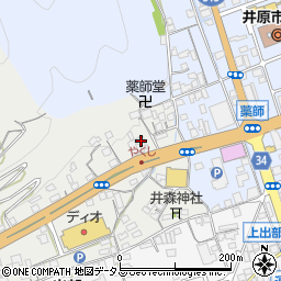 岡山県井原市笹賀町25周辺の地図