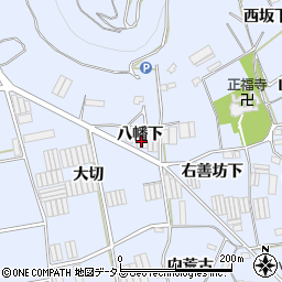 愛知県田原市小塩津町（八幡下）周辺の地図