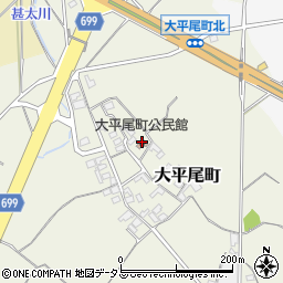 大平尾町公民館周辺の地図