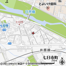 岡山県井原市七日市町673周辺の地図