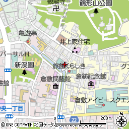 倉敷考古館周辺の地図