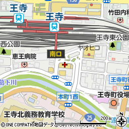 王寺ファミリー管理室周辺の地図