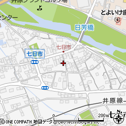 岡山県井原市七日市町631周辺の地図