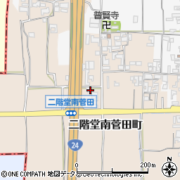 奈良県天理市二階堂南菅田町周辺の地図