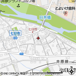 岡山県井原市七日市町645周辺の地図