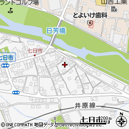 岡山県井原市七日市町677周辺の地図