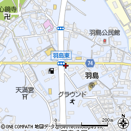 岡山県倉敷市羽島周辺の地図
