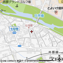 岡山県井原市七日市町640周辺の地図