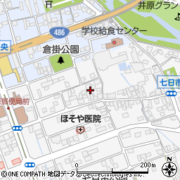 岡山県井原市七日市町55周辺の地図