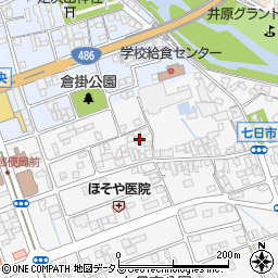 岡山県井原市七日市町59周辺の地図
