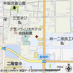 奈良県天理市二階堂上ノ庄町周辺の地図