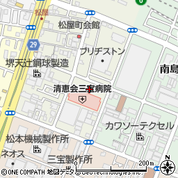 〒590-0903 大阪府堺市堺区松屋町の地図