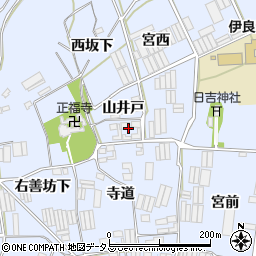 愛知県田原市小塩津町山井戸周辺の地図