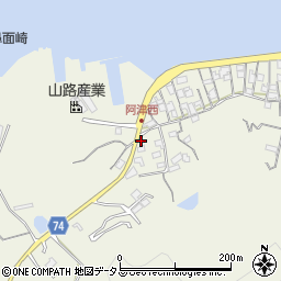 岡山県岡山市南区阿津周辺の地図