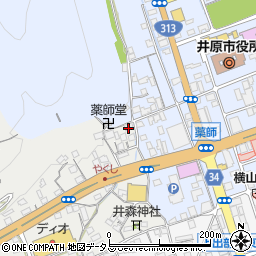 岡山県井原市笹賀町17周辺の地図