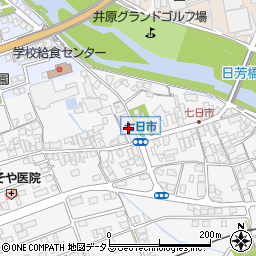 岡山県井原市七日市町555周辺の地図