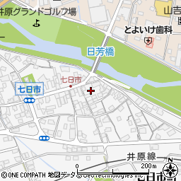 岡山県井原市七日市町653周辺の地図