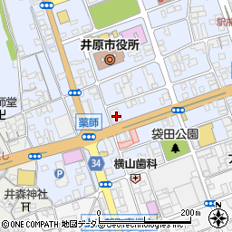 中国銀行芳井支店周辺の地図