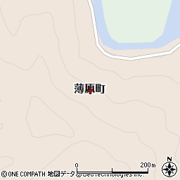 島根県益田市薄原町周辺の地図