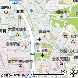 倉敷屋花織店周辺の地図