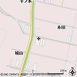 愛知県田原市堀切町本田周辺の地図