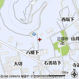 愛知県田原市小塩津町（右善坊構）周辺の地図