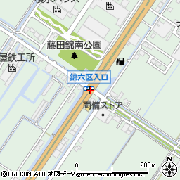 錦六区入口周辺の地図