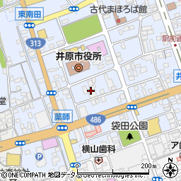 井原食糧企業組合井原店周辺の地図