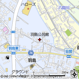 羽島公民館周辺の地図